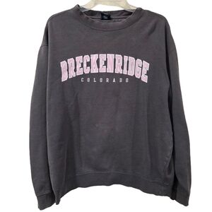 Breckenridge Charcoal Crewneck Swearshirt Unisex Size XL Suggest Womens